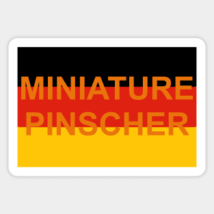 miniature pinscher name on flg Sticker